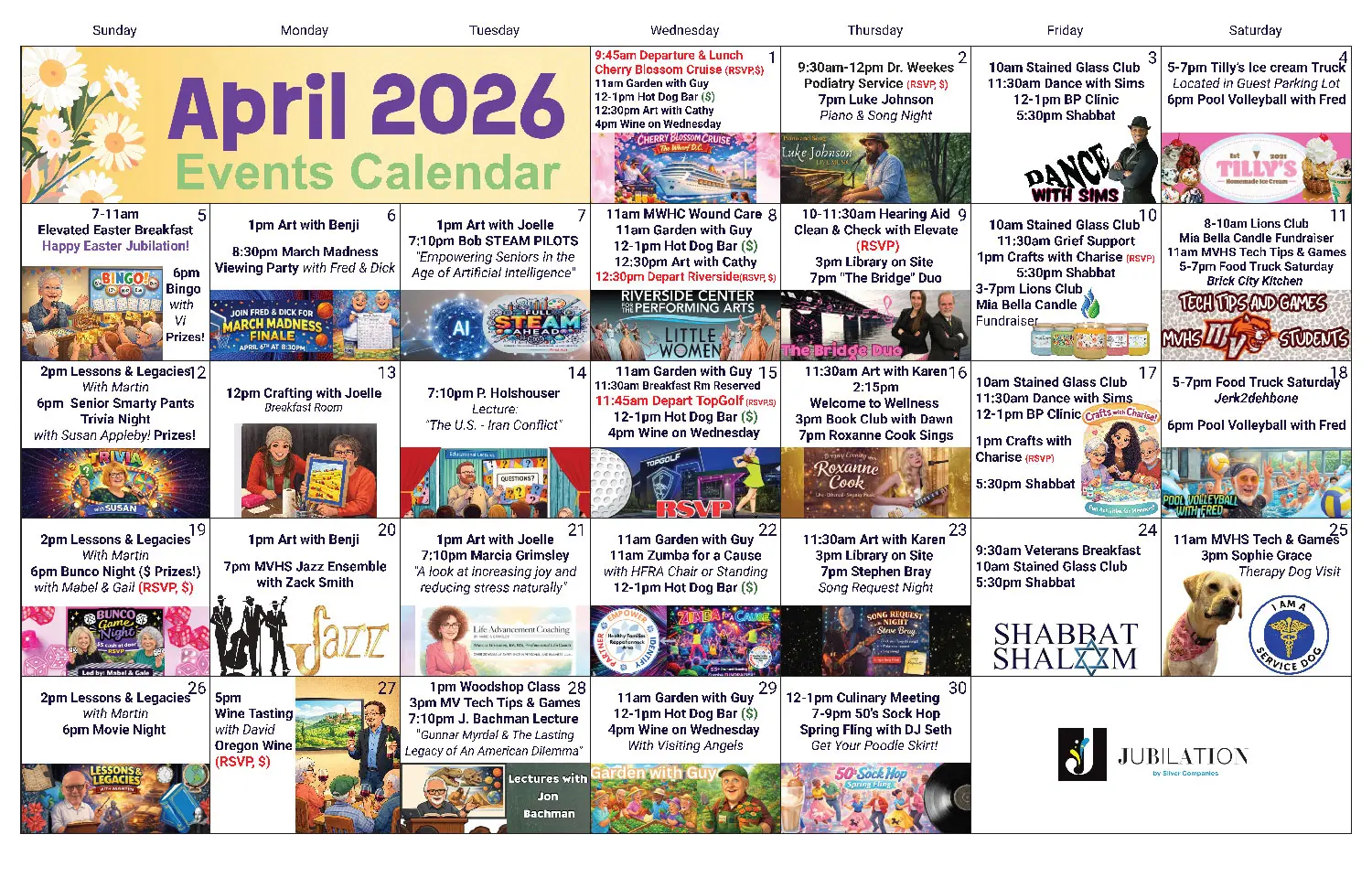 March Activity Calendar